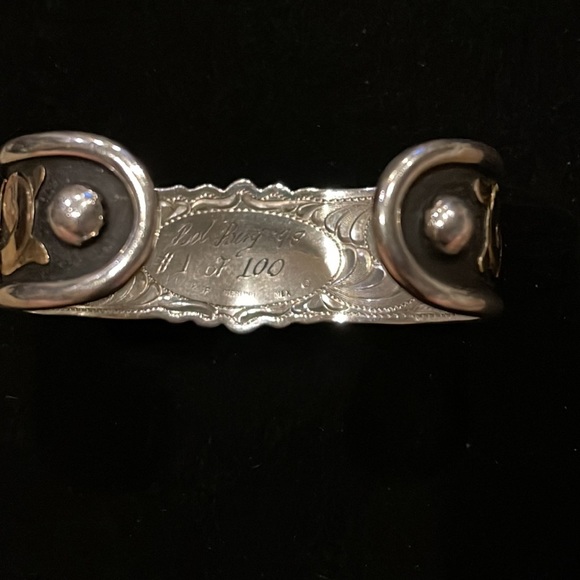 Sterling Rose Gold Ruby Cuff/Bracelet - Picture 5 of 12